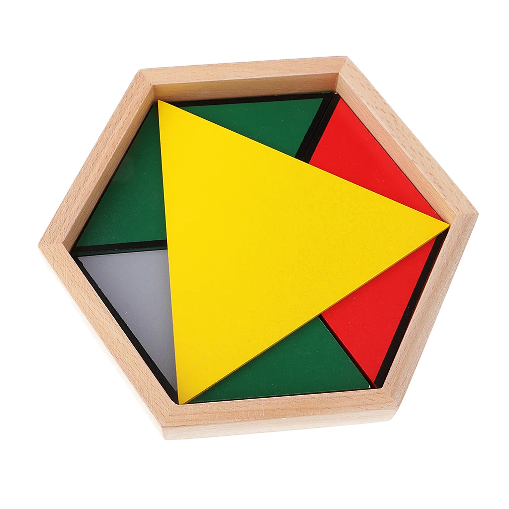 Montessori Math Learning Developing Toys Contructive Triangles Puzzles Match