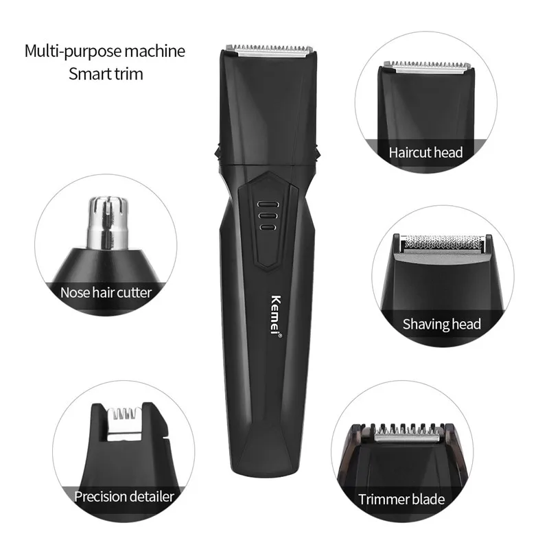 

5 in 1 Electric Hair Clipper Kit Professional Nose Hair Trimmer Haircut Multifunctional Men's Grooming Kit With Charging Base 31