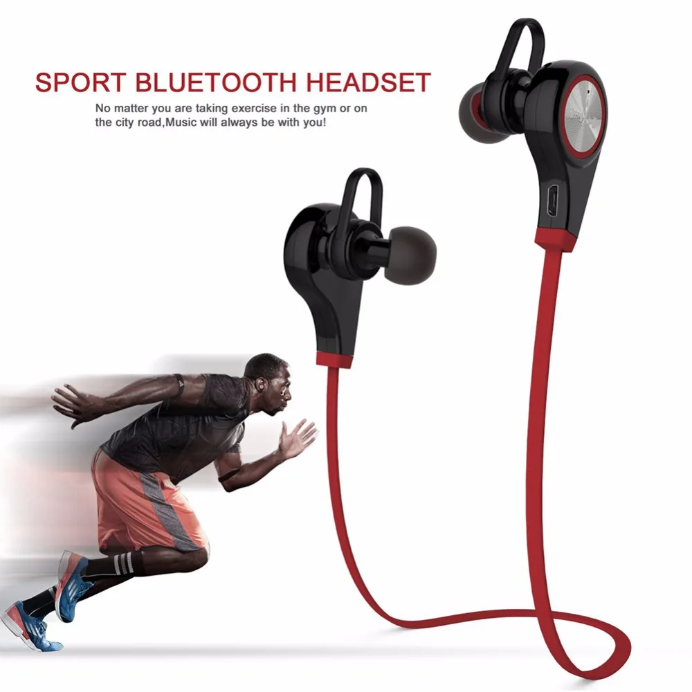 Q9 беспроводная Bluetooth гарнитура наушники в ухо спортивные стерео музыкальные с