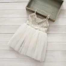 Летнее платье для маленьких девочек кружева блестками Сетчатое платье-пачка девочки; дети праздничное платье принцессы Vestidos