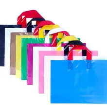 Пользовательские пластиковые сумки для покупок с ручками упаковка для одежды подарочные сумки для покупок(500 шт логотип на заказ) 30*20 см+ 8 см