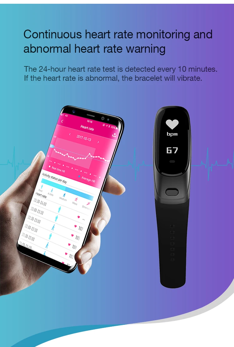 Kinyo V08 Беспроводной наушники Smart Band 2 в 1 Bluetooth гарнитура браслет Heart Rate крови Давление мониторинг смарт-браслет