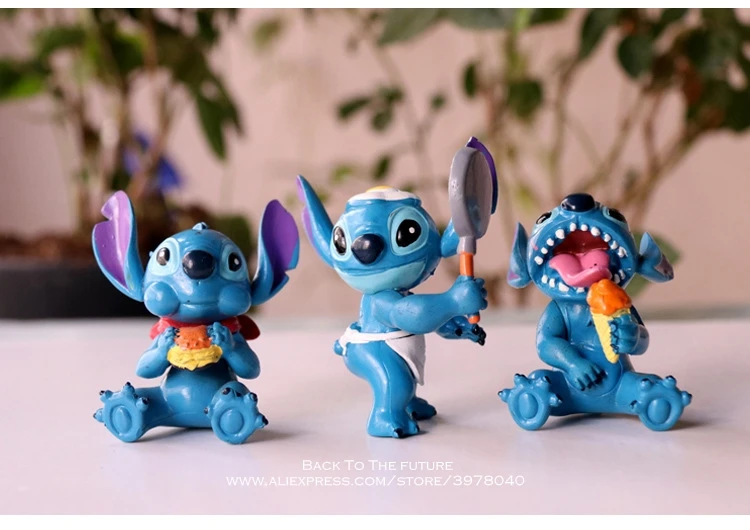 Disney «Лило и Стич» 6 шт./компл. 5,5-7,5 см фигурку положения коллекция украшений аниме фигурка игрушки модели для детей подарок