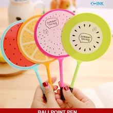50 шт./партия, вентилятор в форме фрукта шариковая ручка, креативная летняя Шариковая ручка для детей, как канцелярские принадлежности для школы ручка с вентилятором