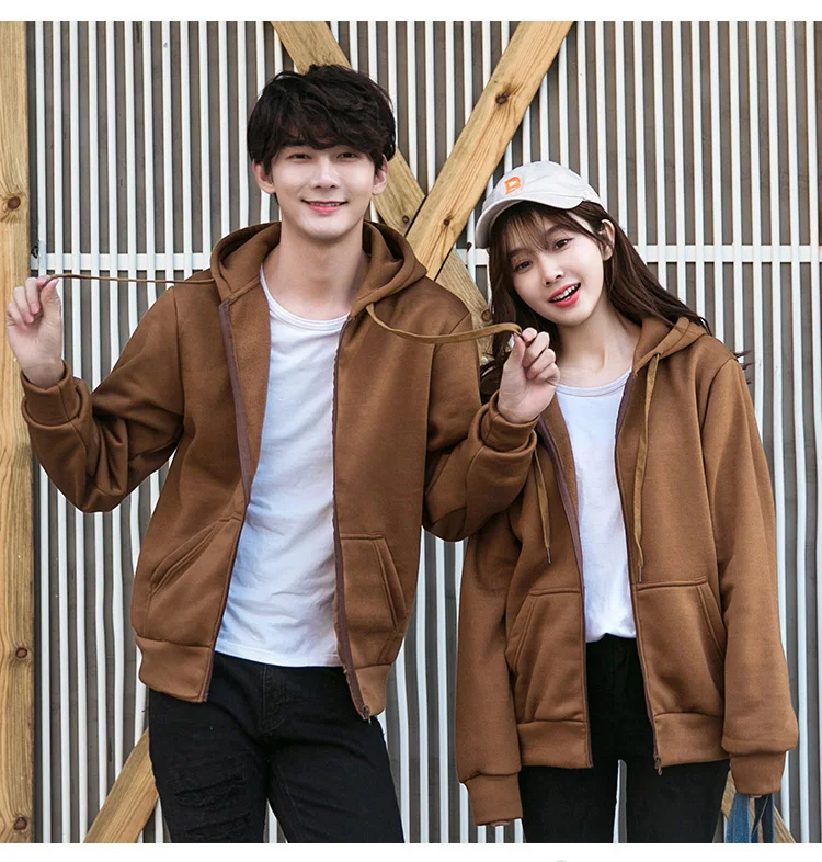 

hooded sweater men's spring and autumn new couples installed young Korean version of the long-sleeved cardigan