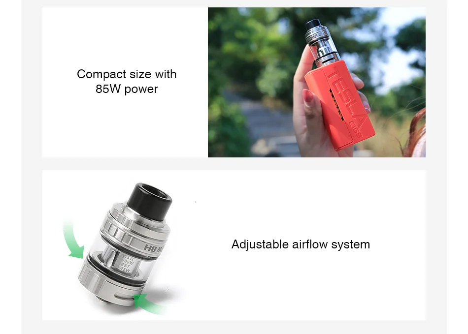 Tesla WYE 85W TC Kit with H8 Mini Tank