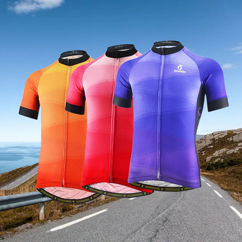 buy Men Cycling Jersey Short Sleeve Antislip Sleeve Cuff Road Bike MTB Cycling Clothing High quality breathable fabric EMONDER