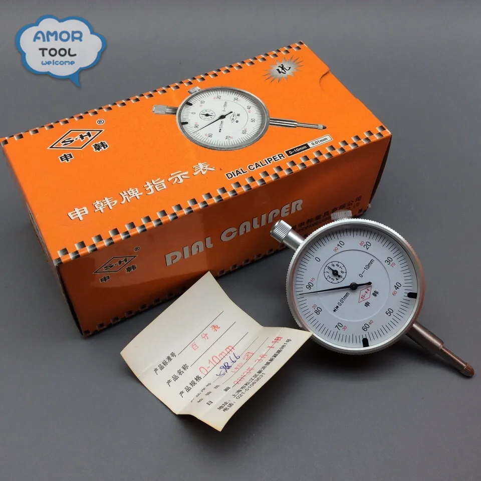  Dial Indicator 0-10mm/0.01mm With Lug Dial Gauge Micrometer Caliper Table Of Measuring Tools