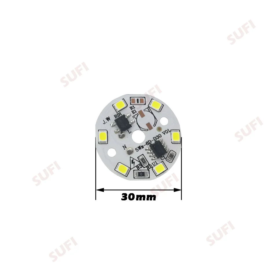 10 шт. Смарт IC DIY светодиодный светильник SMD 3 Вт 5 Вт 7 Вт 9 Вт 12 Вт теплый белый чистый белый светильник с чипом вход 220 В для 3 5 7 9 12 Вт Светодиодный светильник - Испускаемый цвет: 5W