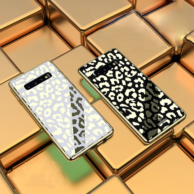 

Case for Samsung Galaxy S10 S9 Plus Note 9 Cover Shining Glitter Leopard Spot Soft TPU Silicon Frame Phone Case for Samsung S10e