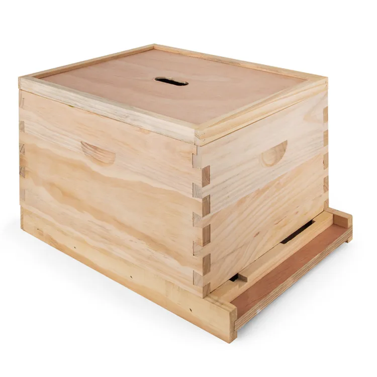 

New High Quality Lang stroth Bee Hive 10 Frame 1 Deep Brood Box w/ Frames Top Quality Brand