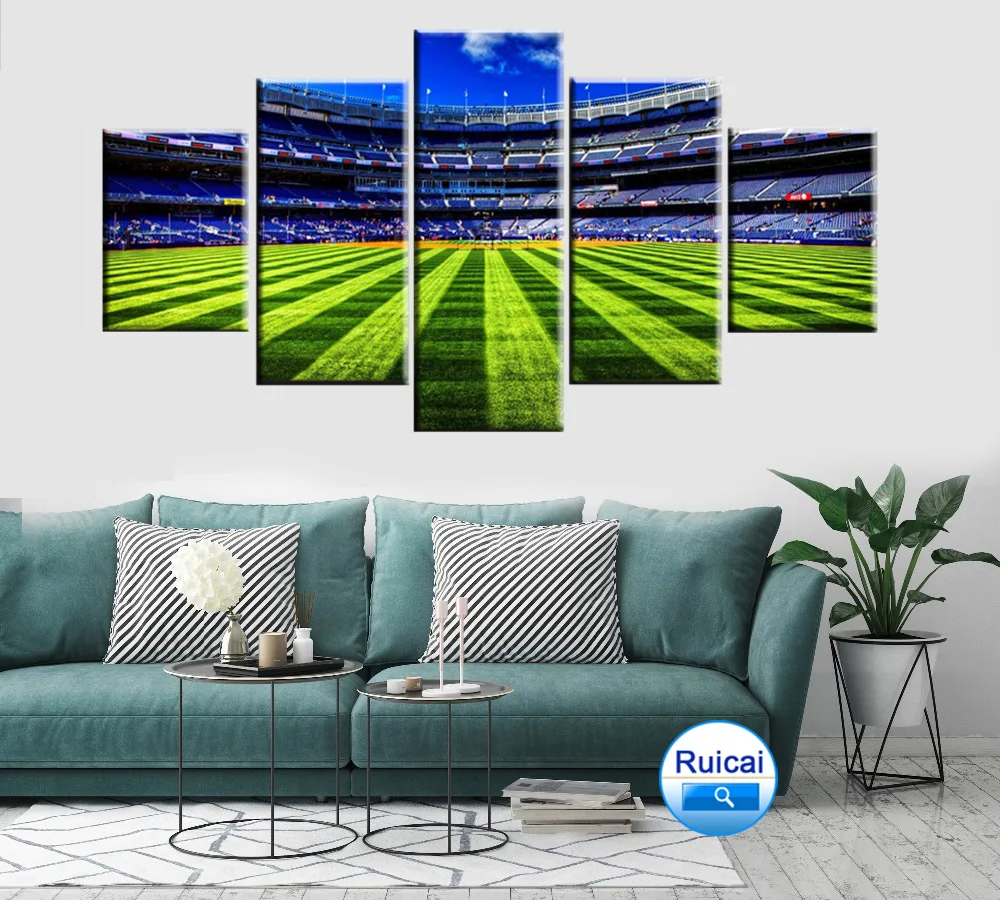 

Stadium HD Print Landscape Poster Canvas Painting 5 Piece Wall Artist Residence Decorative Room Frame