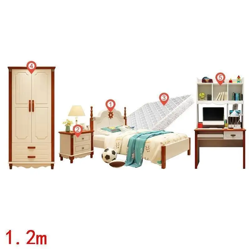 Ranza Cama Infantiles Yatak Odasi mobillya Chambre деревянная спальня с подсветкой Enfant Muebles De Dormitorio деревянная детская мебель кровать - Цвет: Version Q