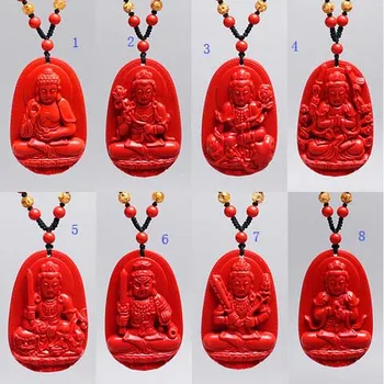 

The Eight Patron Gods of the Twelve Chinese Zodiac of cinnabar hang Buddha pendant to ensure safety