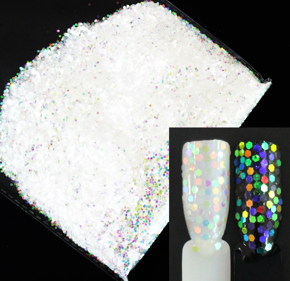 

30g~500g ,1.5mm (1/Iridescent Rainbow Multicolored Slices Paillettes Glitters Sequins For Nail ,Body,Tatto Art,Make Up.