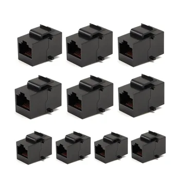 

10PCS CAT6 8P8C RJ45 Connector Information Socket Computer Coupler Cable Adapter Ethernet Keystone Jack