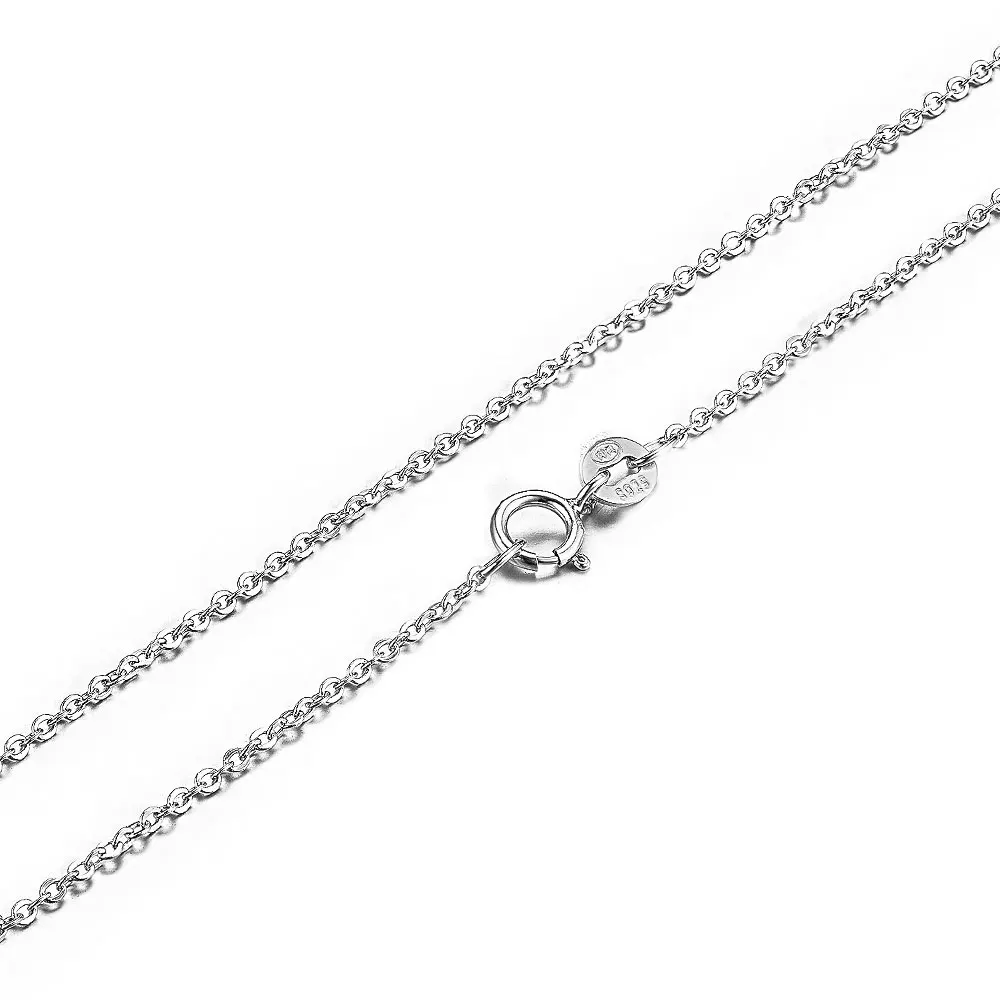 

VOJEFEN 925 Sterling Silver Small Circle Rolo Link Chain Necklace- Silver Chain Rolo Link Necklace for Women