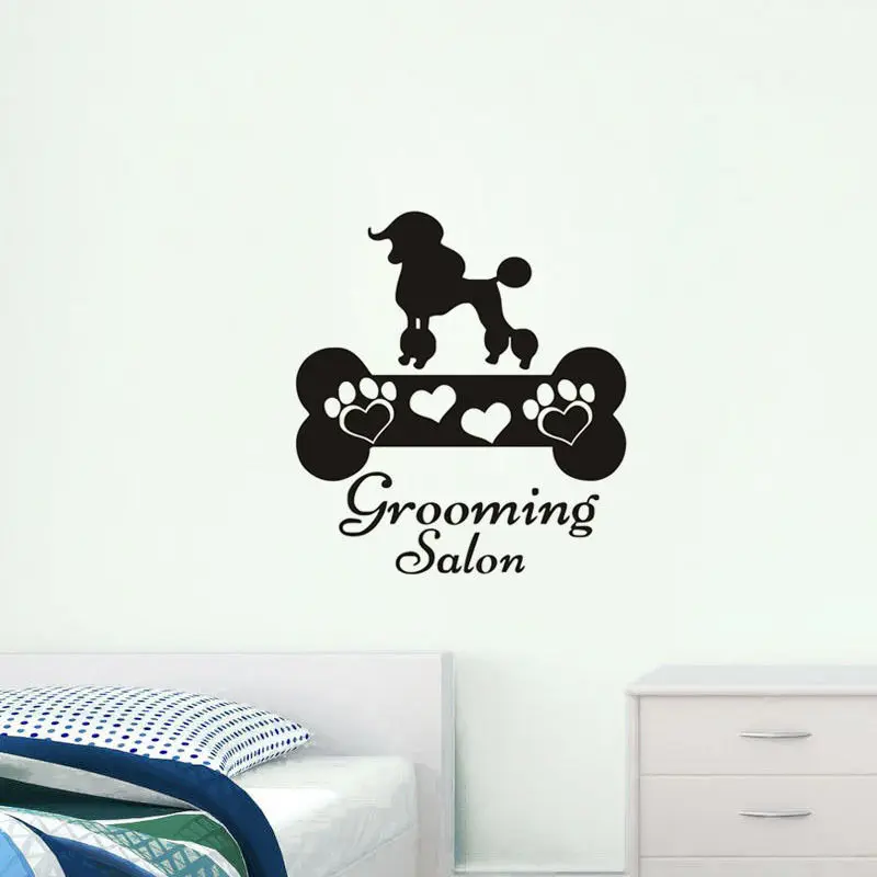 Lovely Dogs Bone Vinyl Wall Stickers Removable Wall Decal Pet Dog Art