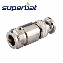 Superbat 5 шт. N-BNC адаптер N Женский Джек BNC штекер прямой RF коаксиальный разъем
