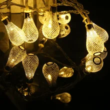 3 м 20 светодиодный s AC 110 V/220 V теплый белый светодиодный гирлянды металлический рождественских каникул Свадебная вечеринка Фея decotation лампа домашние тапочки