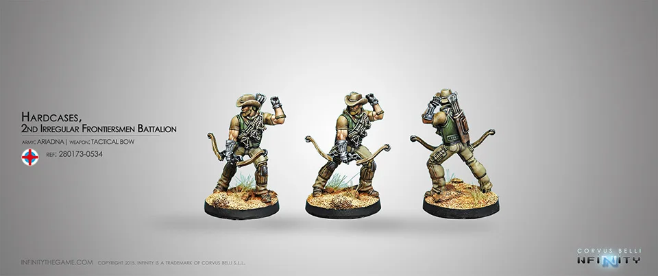 

[Loong Way Miniatures] Corvus Belli Infinity 0534 HARDCASES, 2ND IRREGULAR FRONTIERSMEN BATTALION 32mm Metal Miniature