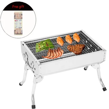 

Stainless Steel Home-use BBQ Oven Portable Burner Oven Picnic Stoves Outdoor Folding BBQ Grill Recyle Camping Kitchen Tool 1pcs