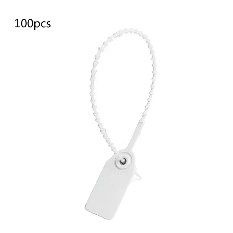 

100Pcs Disposable Plastic Pull-Tite Security Seals Signage Numbered Self Locks