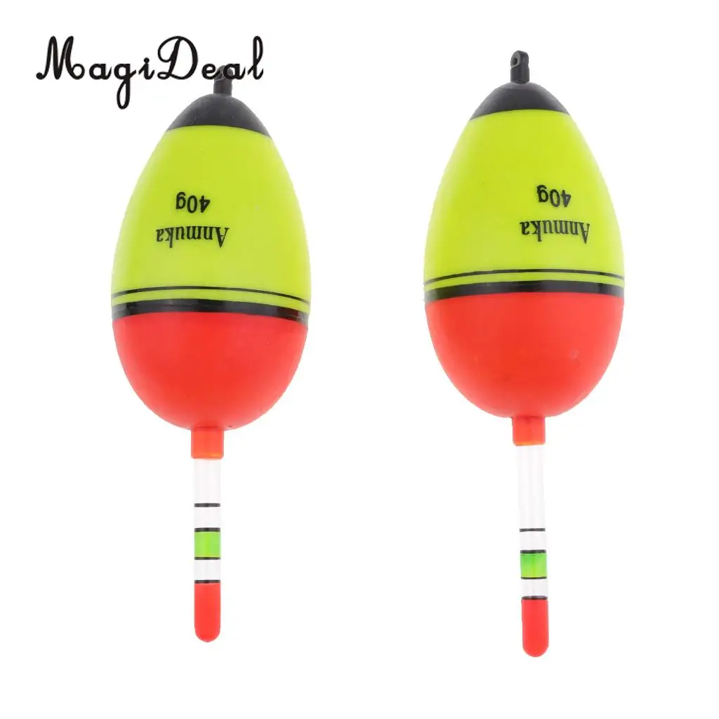 MagiDeal  2 Pieces Luminous Fishing Float Vertical Rock Fishing Buoy Plastic Float Made of high quality EVA plastic material 