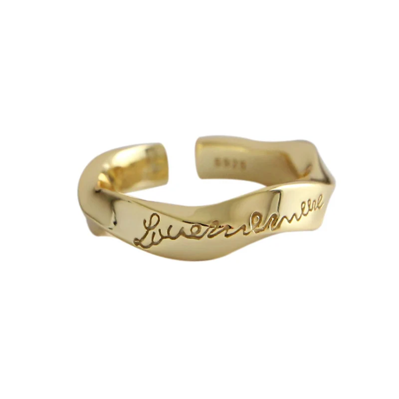 Женское кольцо F.I.N.S, кольца из стерлингового серебра пробы, кольцо с неровным скручиванием, серебро 925, с открытым пальцем, предотвращают аллергию, хорошее ювелирное изделие