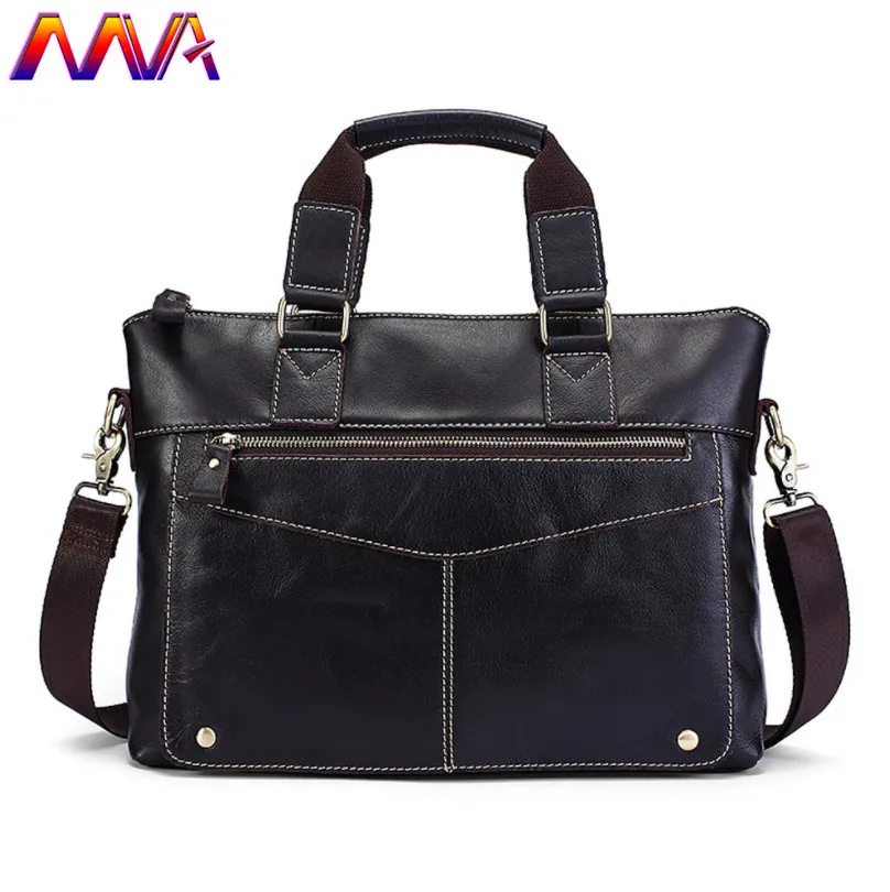 Mva Genuine Leather Men Briefcase Cheap Price Cow Leather Male Briefcase Computer Shoulder Bag ...