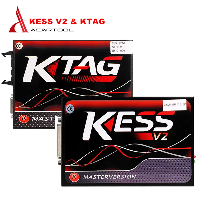 Красный KESS V2 V5.017 ECU программист онлайн Kess Ktag V7.020 мастер ECU чип тюнинг инструмент автомобиль/Трактор менеджер Тюнинг Комплект