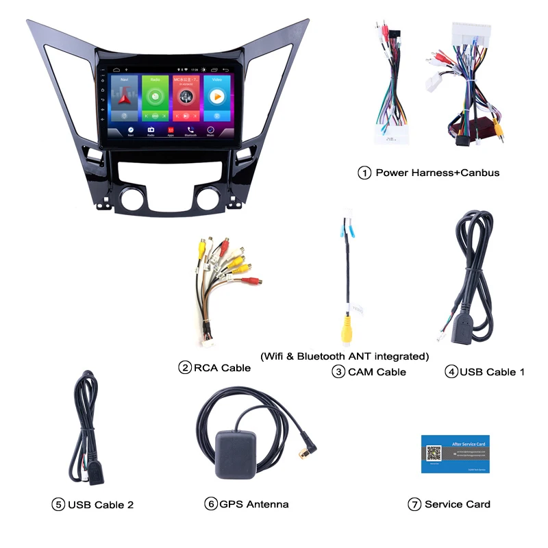 Cheap Car Android 8.1 Multimedia Player for HYUNDAI Sonata 2010-15 GPS Navigation Device USB bluetooth steering wheel control support 2