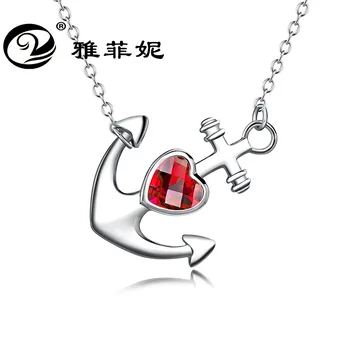 

jewelry new anchor crystal pendant necklace love Cross-border deserve to act the role of detonation products wholesale