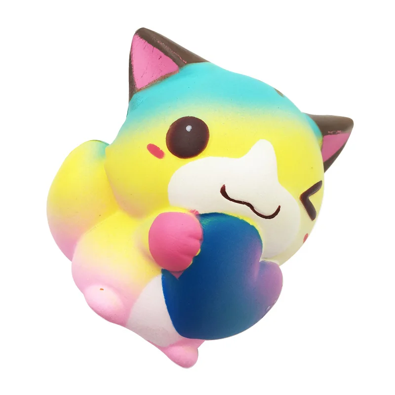

Rainbow Cute Kitten Cat Squishy Toy Slow Rising Valentine's Day Gifts