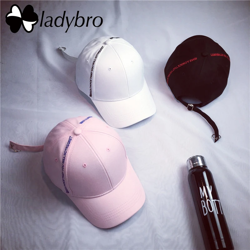 

Ladybro NOT REGRET Letter Baseball Cap Women Hat Cap Men Dad Hat Female Cotton Cap Snapback Ring Casquette Hip Hop Bone Male