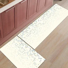 Нордический геометрический Коврик на кухню из 2 предметов, коврики для входа, аксессуары для ванной комнаты, набор грязи, Траппер, обувь