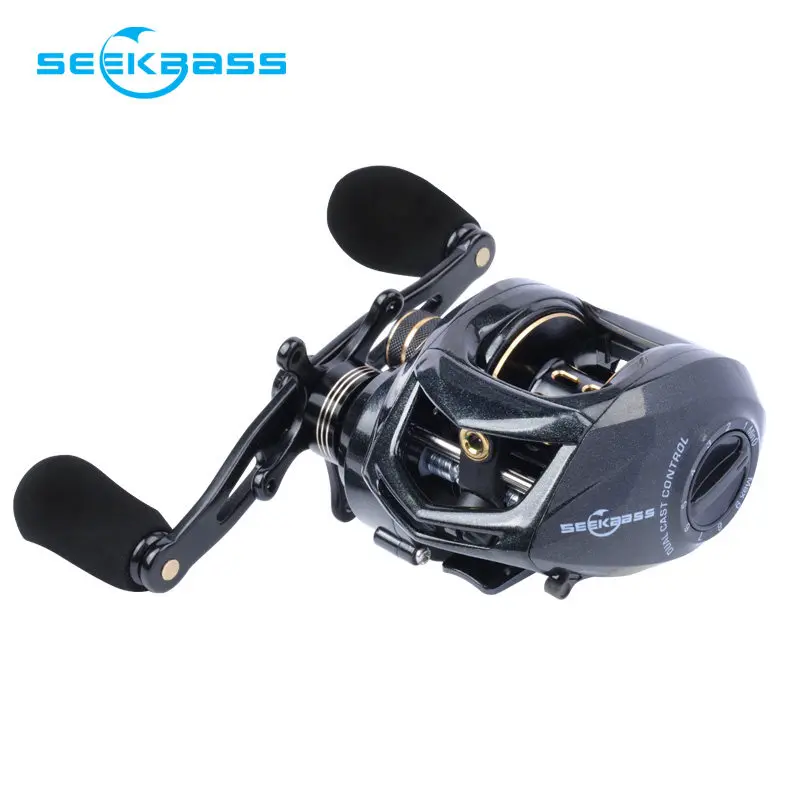 SeekBass Baitcasting Reel Dual Brake System Reel 8KG Max Drag 10+1 BBs 6.3:1 High Speed Fishing Reel