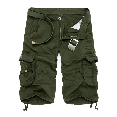 Летняя одежда камуфляжные шорты с карманами из хлопка Капри - Цвет: army green