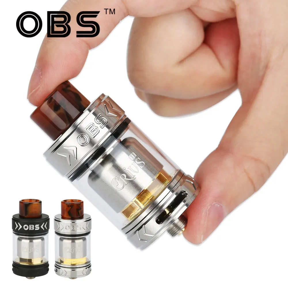 

Original OBS Crius 2 RTA 3.5ml Capacity 25mm Diameter Tank Single Coil Build Deck & Adjustable Bottom Airflow E-cig Atomizer