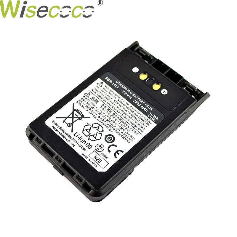 WISECOCO 2200 мАч SBR-14LI Батарея для Yaesu VX-8R VX-8DR VX-8GR FT-1DR FT1XD FT-2DR радио FNB-102LI FNB-101Li высокого качества