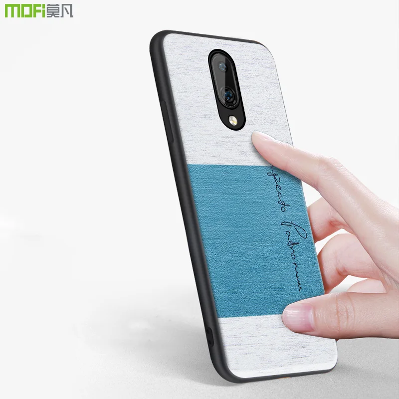 Чехол MOFi для Oneplus 7 чехол задняя крышка 1 + Pro ударопрочный мягкая хлопковая ткань