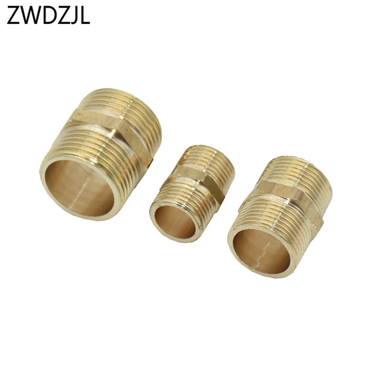 1/2 3/4 1 Brass Male BSP Threaded Fitting Connector Brass hex Fitting 1pcs Haloogoods Garden Color: 1I2 