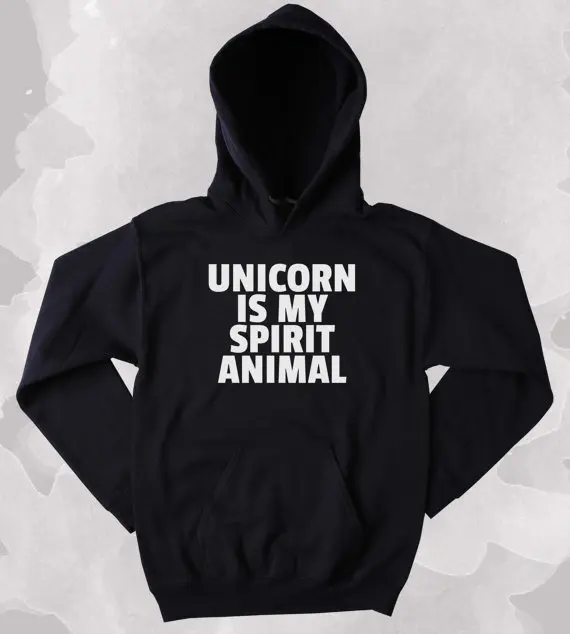Sudadera Con Capucha De Unicornio Es Mi Esp ritu Animal Su ter Unisex De Unicornio Tops 