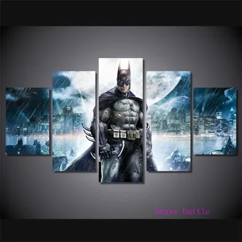 

Batman Movie Poster Justice League 5 Pieces Canvas Painting Print Living Room Home Decor Modern Wall Art Oil Painting