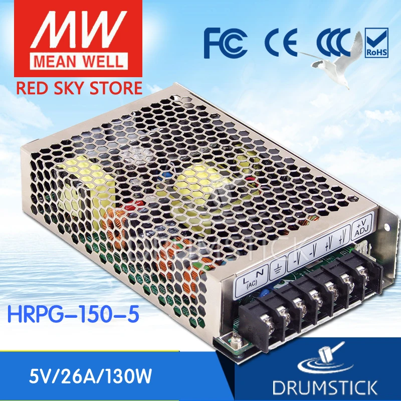 

MEAN WELL HRPG-150-5 5V 26A meanwell HRPG-150 5V 130W Single Output with PFC Function Power Supply