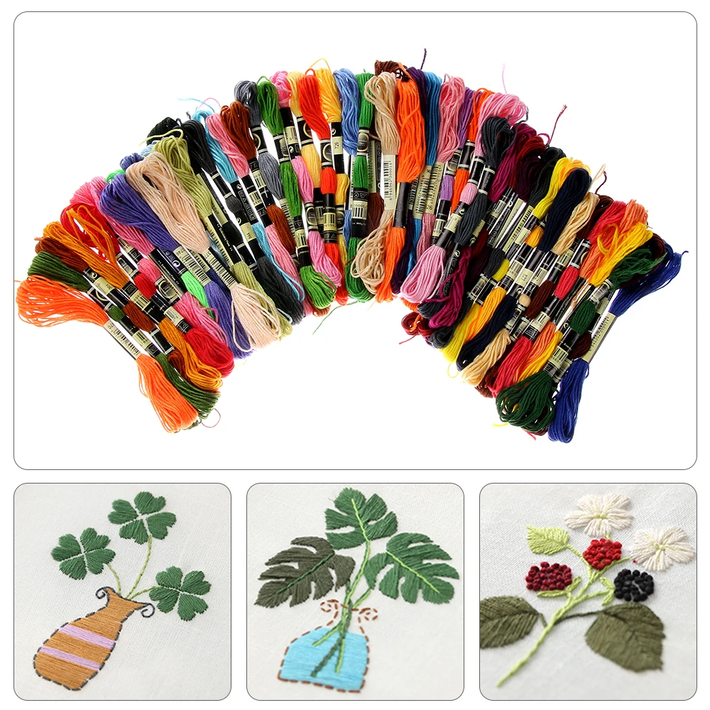 12 100 Colors 8m Embroidery Thread Cross Stitch Floss Cotton Multi