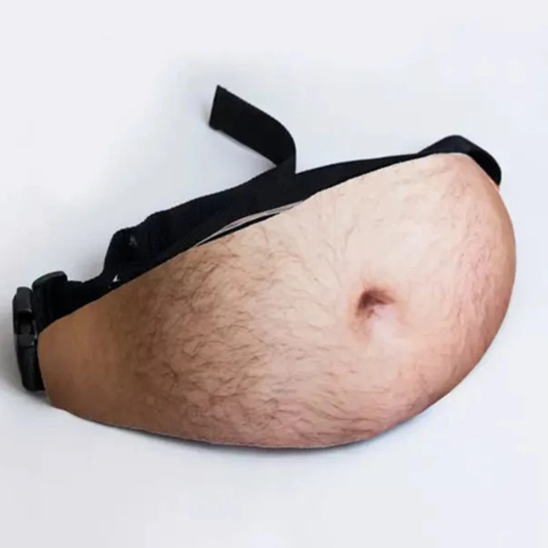 Fashion Dad Bag Dad bod Waist Bags for iPhone X Samsung Case Universal Flesh Colored Beer