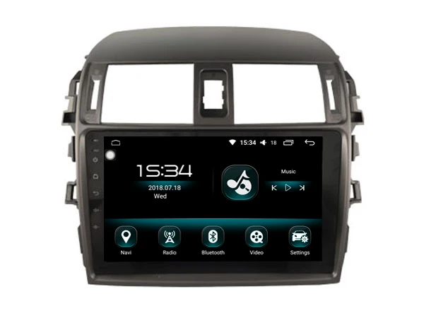 Discount OTOJETA DSP stereo carplay android 8.1.2 car radio for toyota Corolla Gps navigation Ips screen video player DVD tape recorder 4