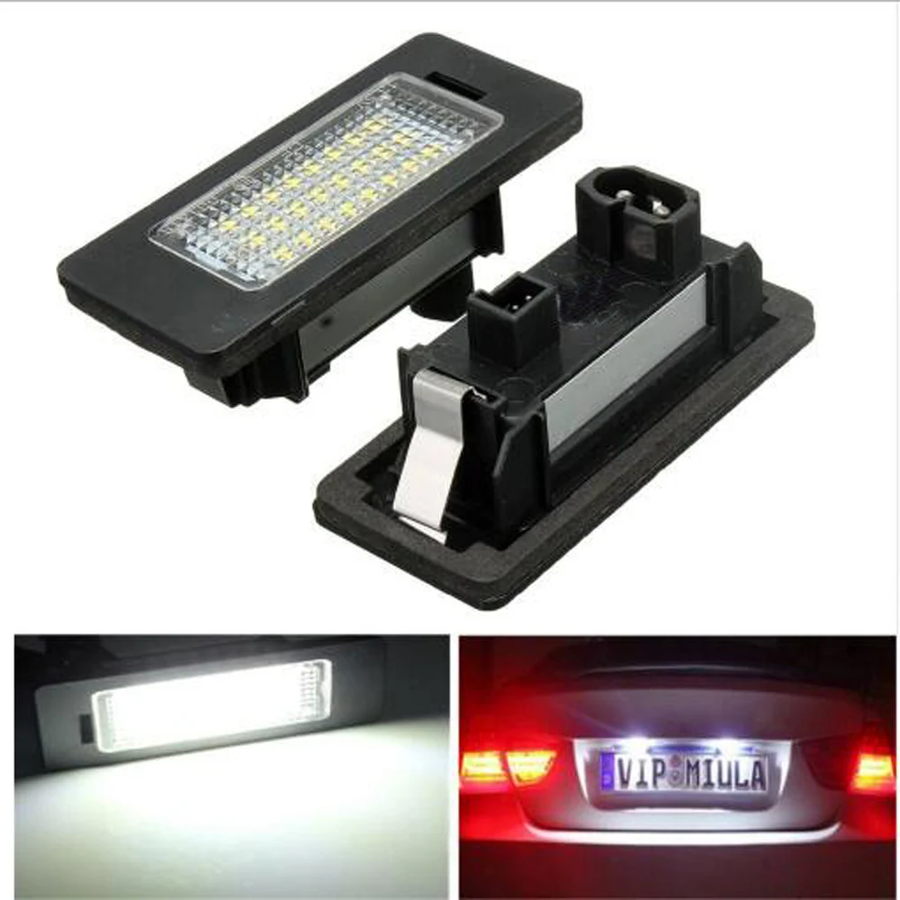 2pcs/Pair 24 Led license plate led light Lamp White 6000K Error Free