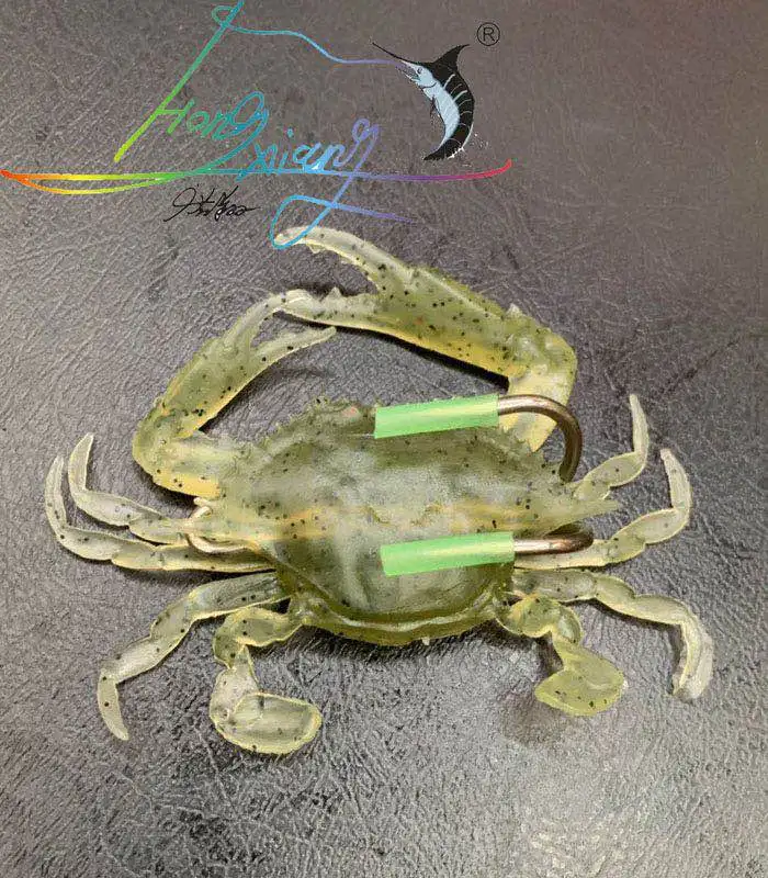 Silicone Road Bait 3D Simulation Crab Bait With Hook Sea Fishing Bait Tackle#EW - Цвет: With a hook Q
